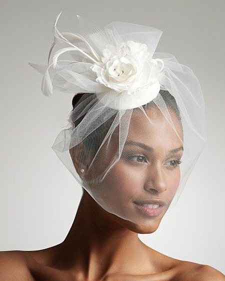 کلاه عروس مدل گل و تور