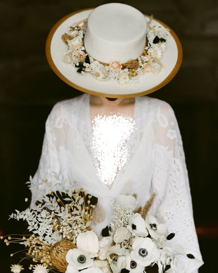 کلاه عروس با طرح های طبیعی