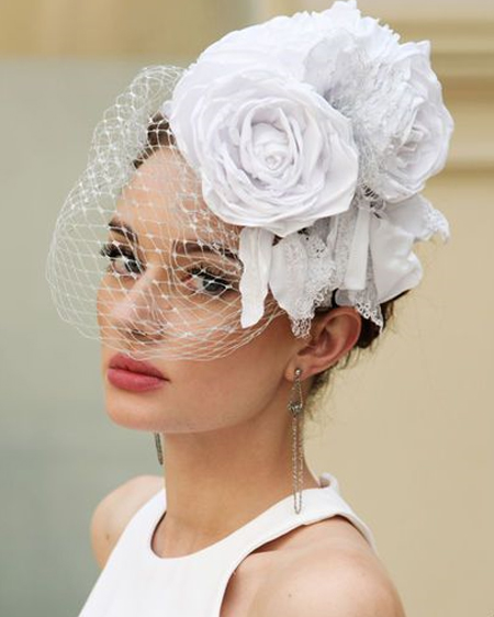 کلاه عروس گلدار زیبا