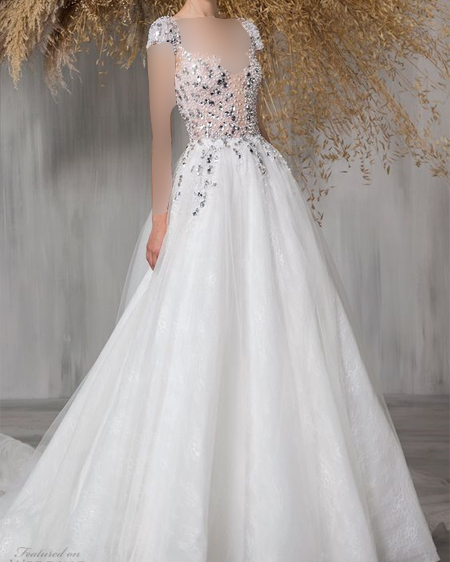 مدل جواهردوزی شده لباس عروس